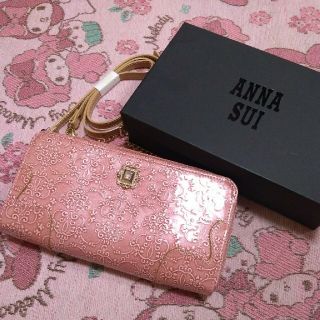 アナスイ(ANNA SUI)のアナスイ　ルーミー　長財布　お財布ショルダーバッグ　ピンク　新品(長財布)