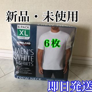 コストコ(コストコ)のKIRKLAND カークランド メンズ 白Tシャツ XLサイズ　6枚入り(Tシャツ/カットソー(半袖/袖なし))