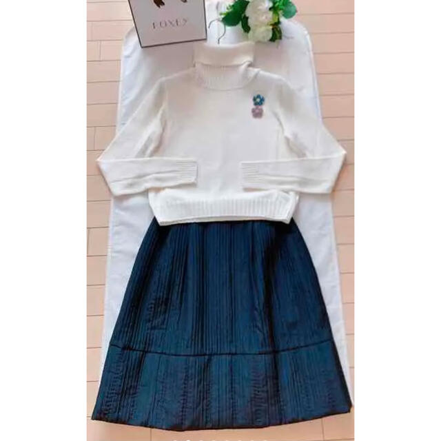 FOXEY シルクウール中綿スカート40極美品 rene