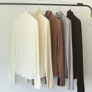 トゥデイフル(TODAYFUL)のtodayful soft turtleneck tops(カットソー(長袖/七分))