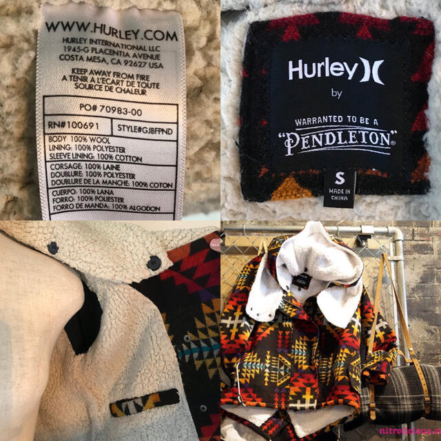 PENDLETON(ペンドルトン)のPENDLETON(ペンドルトン)×Hurley(ハーレー)コートジャケット レディースのジャケット/アウター(その他)の商品写真