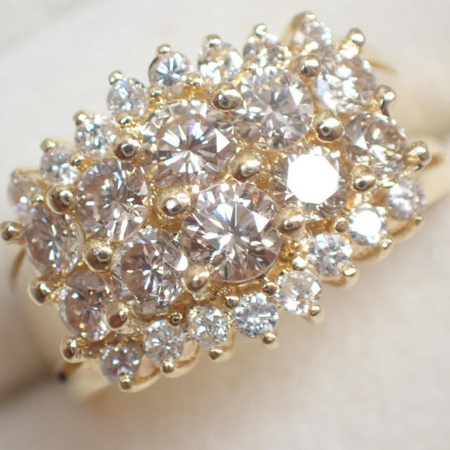 格安SALEスタート! K18 1.7ct 豪華ダイヤモンドリング 9.5号 新品