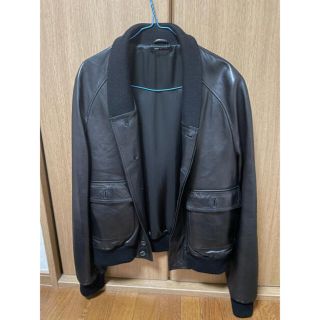 グッチ(Gucci)のGUCCI レザーボンバージャケット(ライダースジャケット)