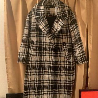 ザラ(ZARA)のZARA チェック柄チェスターコート(チェスターコート)