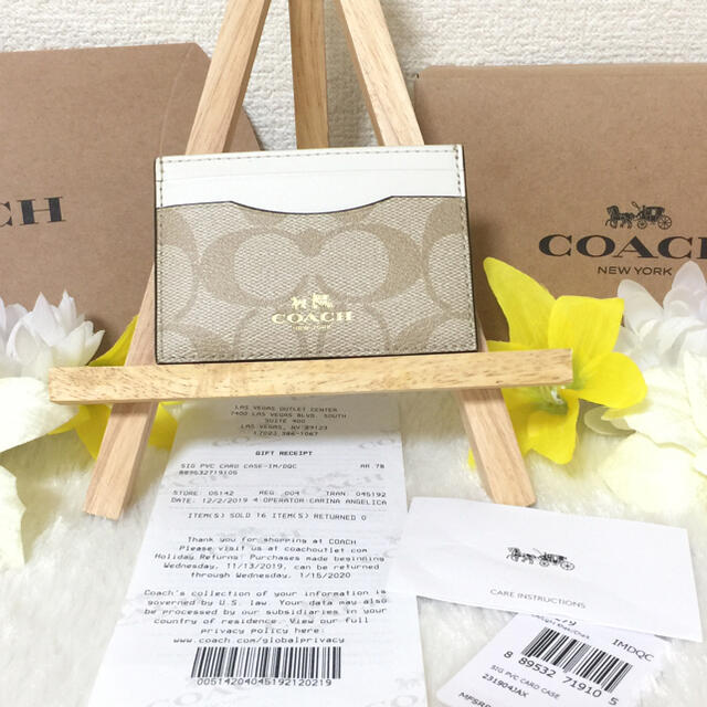 COACH(コーチ)のギフトボックス付 COACH 名刺入れ パスケース カードケース レディースのファッション小物(名刺入れ/定期入れ)の商品写真