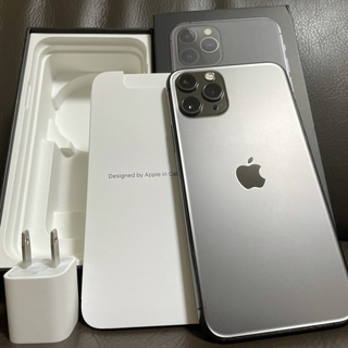 アップル(Apple)の【極美品】iPhone11pro 256GB SIMフリー端末 スペースグレー(スマートフォン本体)