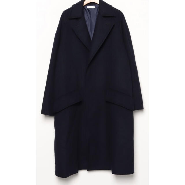 HARE(ハレ)のLIDnM Super110's BEAVER OVER COAT ネイビー　M メンズのジャケット/アウター(チェスターコート)の商品写真