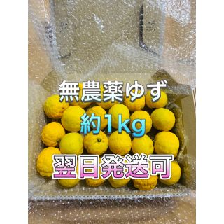 無農薬 ゆず 約1kg 詰め合わせ(フルーツ)