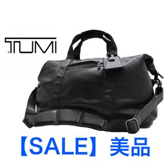 トゥミ(TUMI)の【大幅値下げ】TUMI レザーボストンバッグ　黒　2way(ボストンバッグ)