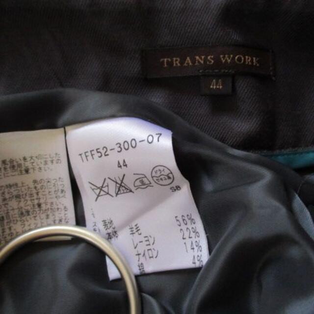 TRANS WORK(トランスワーク)のトランスワーク スカート 44 グレー 日本製 三陽商会 大きいサイズ レディースのスカート(ひざ丈スカート)の商品写真