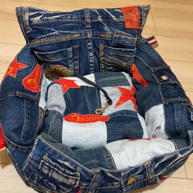 ハンドメイド デニムリメイク ペットベッド+ドライブベッド ハンドメイド デニムリメイク ペットベッド+ドライブベッド