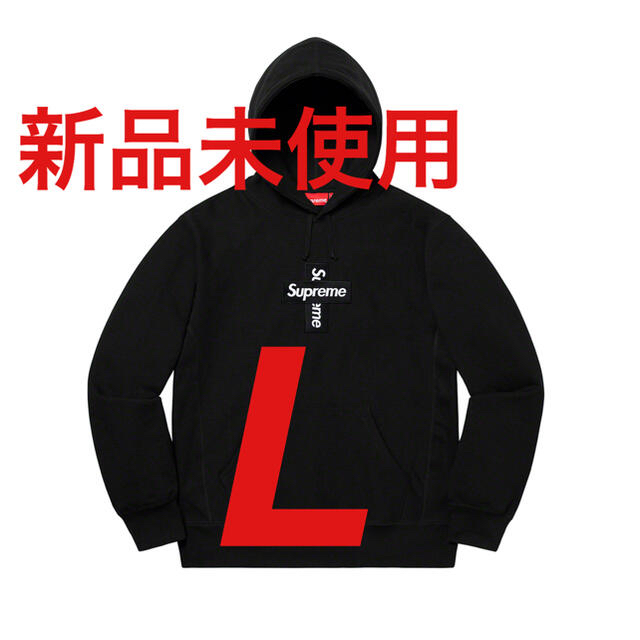 新品未使用 Cross Box Logo Hooded Black Large