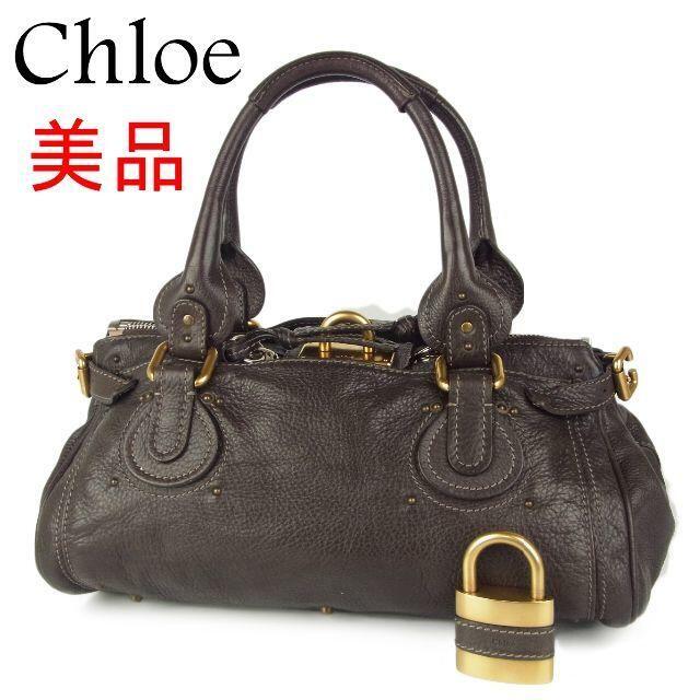 クロエ Chloe 美品 パディントン レザー Wファスナー ハンド バッグ ...