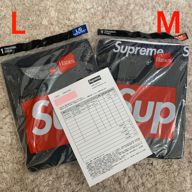 Supreme(シュプリーム)のsupreme Hanes Thermal crew pants set  メンズのトップス(Tシャツ/カットソー(七分/長袖))の商品写真