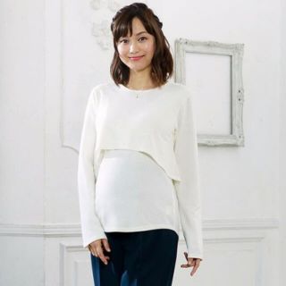 [新品] Sweet Mommy スイートマミー 授乳服 カットソー Sサイズ(マタニティトップス)