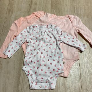 ギャップキッズ(GAP Kids)のGAP 3枚組ボディシャツ（3-6M）(ロンパース)