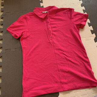 ユニクロ(UNIQLO)のピンク色　ポロシャツ レディース(ポロシャツ)