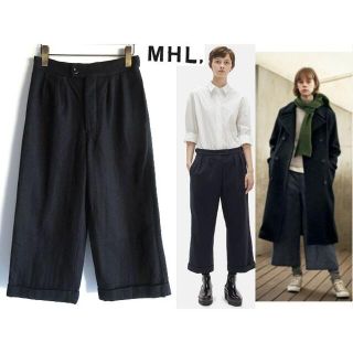 LOOK使用同型 MHL. 17AW ウールコットンドリル ワイドパンツ