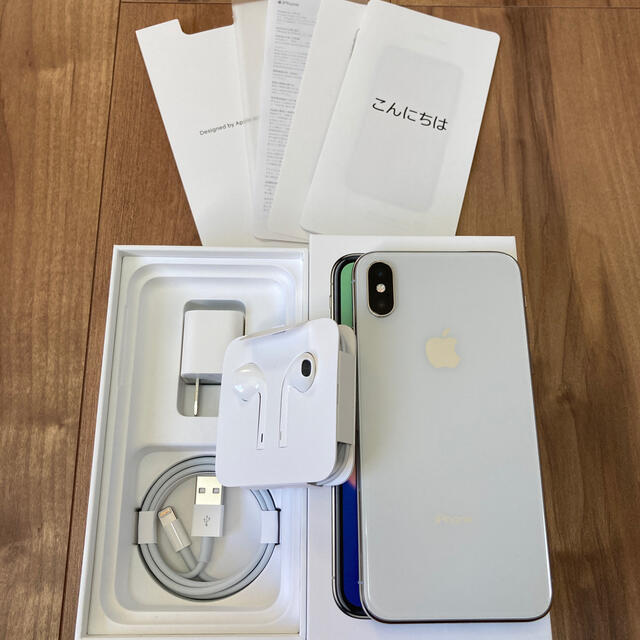 iPhone X 256GB シルバー SIMロック解除済 83% スマホ/家電/カメラ