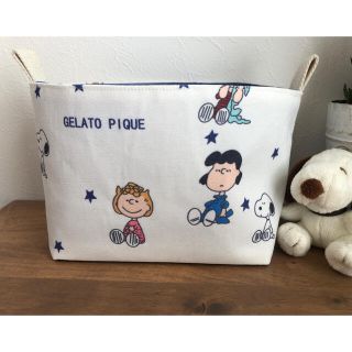 スヌーピー(SNOOPY)のスヌーピーハンドメイド　布バスケットS(その他)