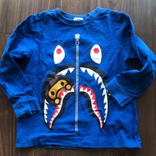 アベイシングエイプ(A BATHING APE)のBAPE シャークmiloキッズ長袖Tシャツ(Tシャツ/カットソー)