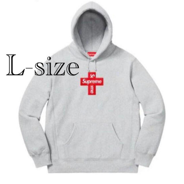 Supreme(シュプリーム)のSupreme Cross Box Logo Hooded Grey L メンズのトップス(パーカー)の商品写真