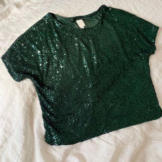 エイチアンドエム(H&M)のH&M スパンコール トップス クリスマス(Tシャツ(半袖/袖なし))