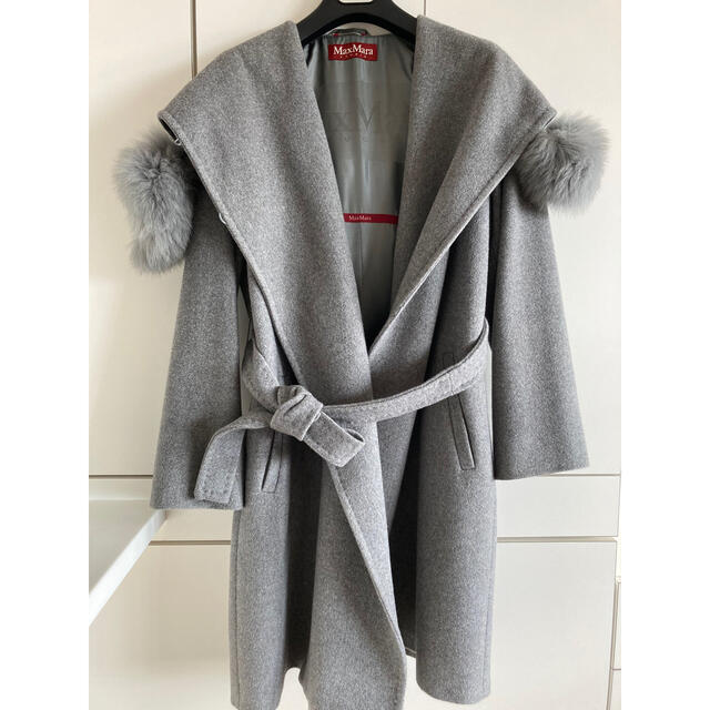 Max Mara ファー付きフードコート 36 超美品