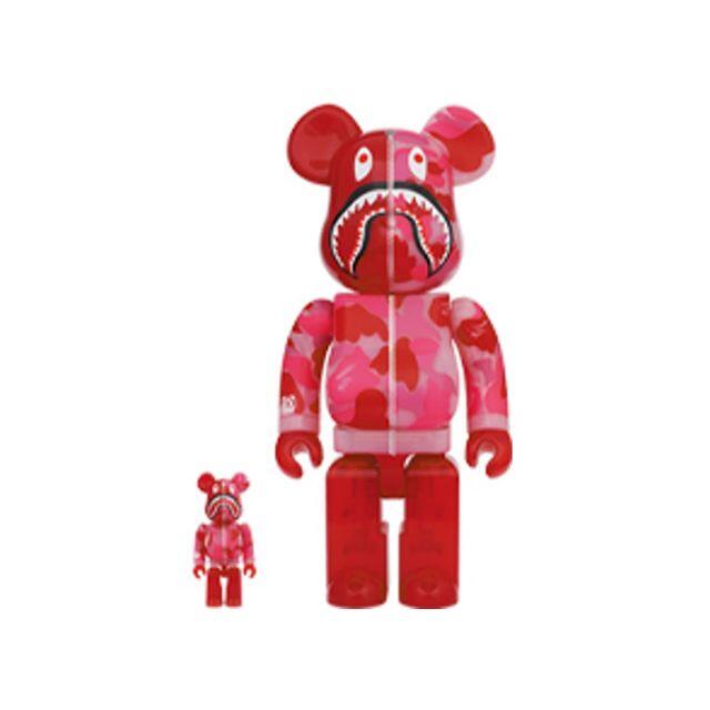 その他 BE@RBRICK CLEAR ABC CAMO SHARK 400% 100%