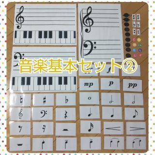 【sam様専用】音楽基本セット②+名刺サイズ音階フラッシュカード♪(知育玩具)