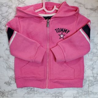 トミーヒルフィガー(TOMMY HILFIGER)の最終値下げ！！TOMMY HILFIGER ピンクパーカー 裏起毛 12M(トレーナー)