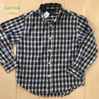 ギャップキッズ(GAP Kids)の新品　GAP Kids ネルシャツ　チェック柄　140cm(ブラウス)