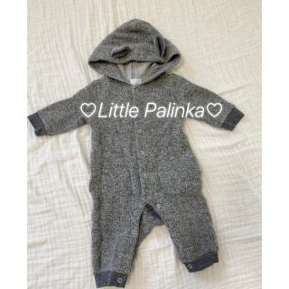 キャラメルベビー&チャイルド(Caramel baby&child )の♡Little Palinka♡グレーニットロンパース　しっぽ　耳(ニット)