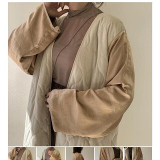 トゥデイフル(TODAYFUL)のamiur vinpage satin gown coat(ガウンコート)