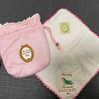 ラデュレ(LADUREE)のラデュレ　ポーチ&ハンカチ　セット(ハンカチ)