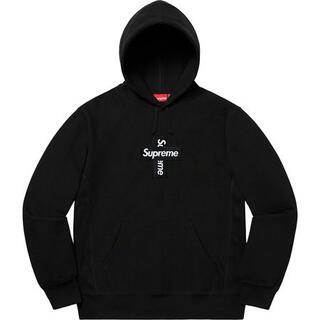 シュプリーム(Supreme)のS Supreme Cross Box Logo Hooded 黒 国内正規品(パーカー)
