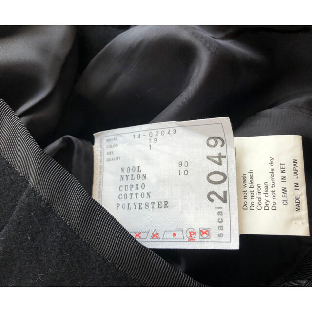 sacai ウール 1 m タイトスカートの通販 by カーリー ｜サカイならラクマ - 美品 サカイ ペプラムスカート 水玉柄 黒色 最新品安い