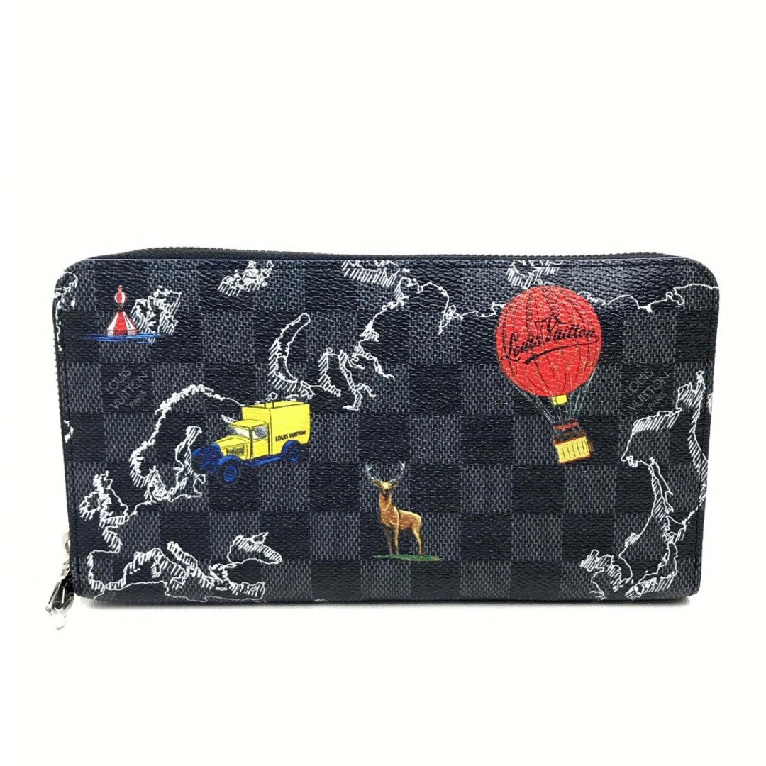 長財布ルイヴィトン LOUIS VUITTON ジッピーオーガナイザーNM N40204 ダミエグラフィット ラウンドファスナー 長財布 ダミエグラフィットキャンバス ブラック