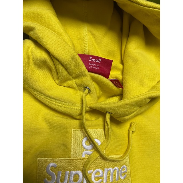 Supreme - supreme Cross Box Logo Hooded  Lemon