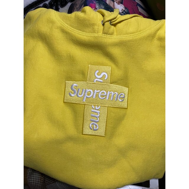 Supreme - supreme Cross Box Logo Hooded  Lemon