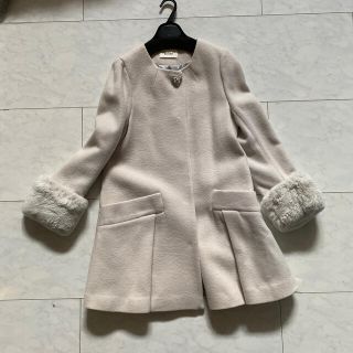 リアルファービジューコート ビジュー♡リアルファーコート