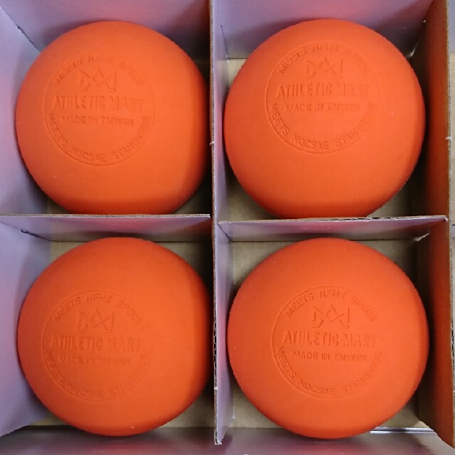 ラクロスボール ストレッチボール オレンジ4個 スポーツ/アウトドアのトレーニング/エクササイズ(ヨガ)の商品写真