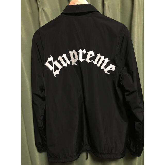 supreme16fw old english coaches jacket Mナイロンジャケット