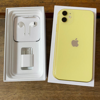 アップル(Apple)の美品。iphone11 64GB yellow(スマートフォン本体)