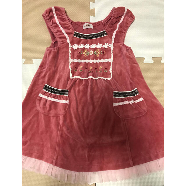 Souris(スーリー)のスーリー ♡ジャンスカ110 キッズ/ベビー/マタニティのキッズ服女の子用(90cm~)(ワンピース)の商品写真