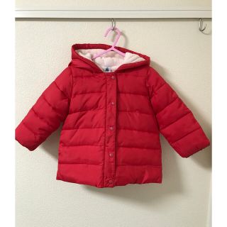 プチバトー(PETIT BATEAU)のプチバトー　赤色中綿アウター　ジャンパー　24m/86cm(ジャケット/コート)