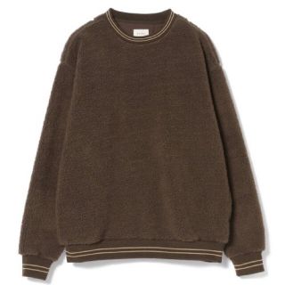 ビームス(BEAMS)の★新品★BEAMS ボア クルーネックスウェットシャツ ブラウン/S(スウェット)