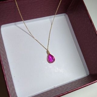 ジュエリーツツミ(JEWELRY TSUTSUMI)のK18YG ルビーネックレス (ネックレス)