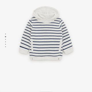 ザラキッズ(ZARA KIDS)のZARA baby ボーダーパーカー(Tシャツ/カットソー)