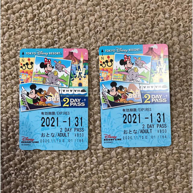 Disney(ディズニー)のディズニー　リゾートライン　フリー切符 チケットの施設利用券(遊園地/テーマパーク)の商品写真